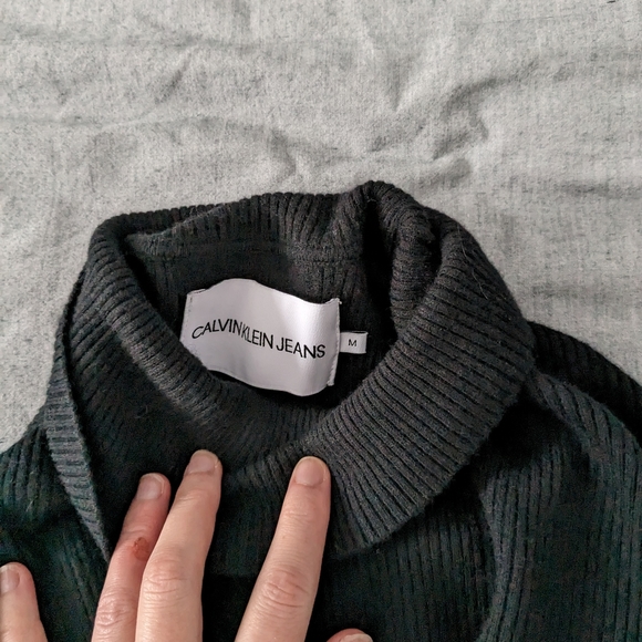 Calvin Klein Jeans Black turtleneck knit sweater - Picture 5 of 5